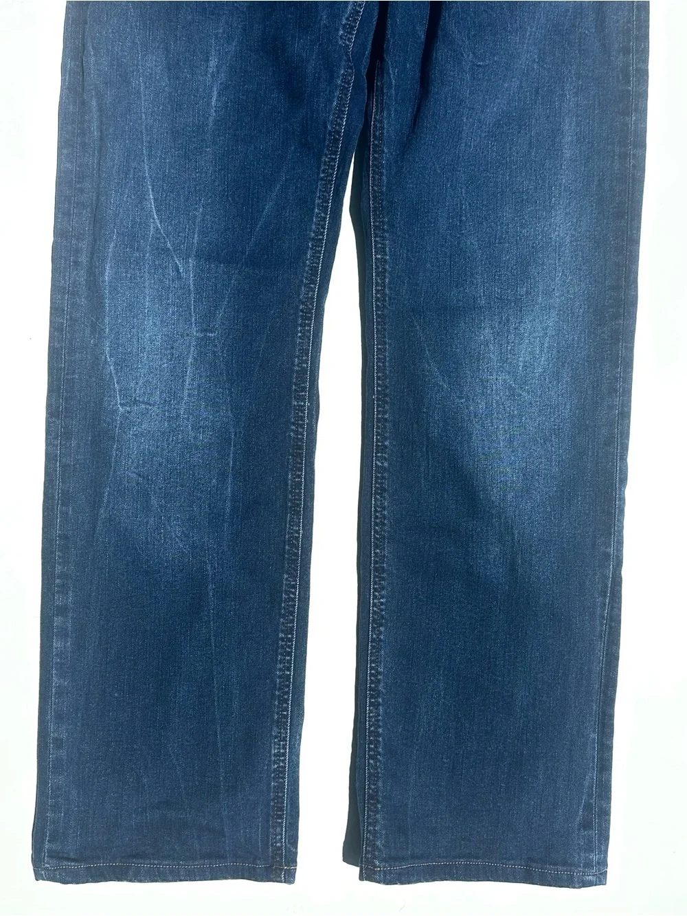 Diesel Larkee Men's Straight Stretch Jeans in Deep Blue Denim, W 31 L 30